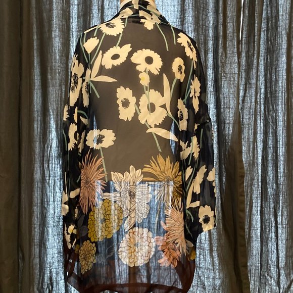 OTTOD' AME BEAUTIFUL PRINTED KIMONO SIZE 8 US MADE IN ITALY - Picture 2 of 2